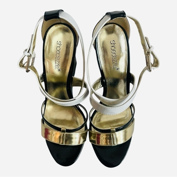 NIB Womens Shoes SHOEDAZZLE MORGANA Open Toe Platform Sandals Ankle Strap Wedges - Picture 7 of 13